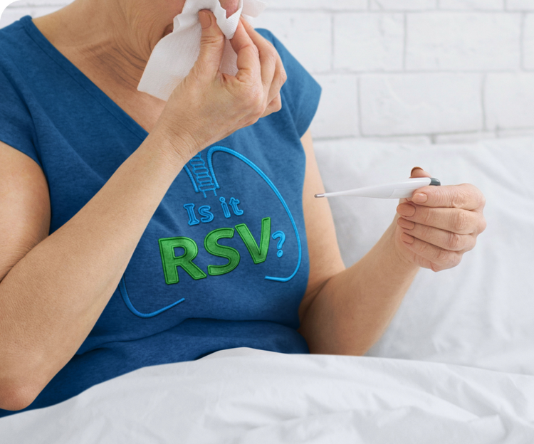 Shirt with “Is it RSV?” on an adult